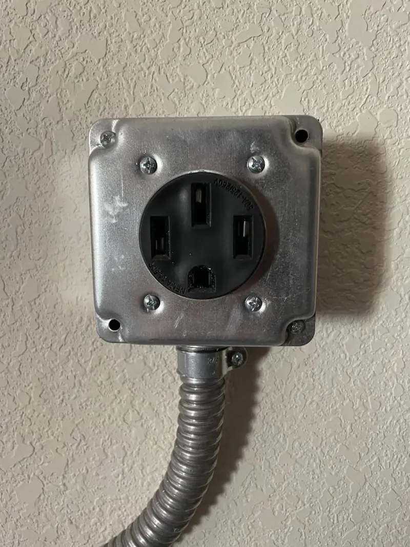 NEMA 14-50 outlet installed for Smart Home Electrical in Estero